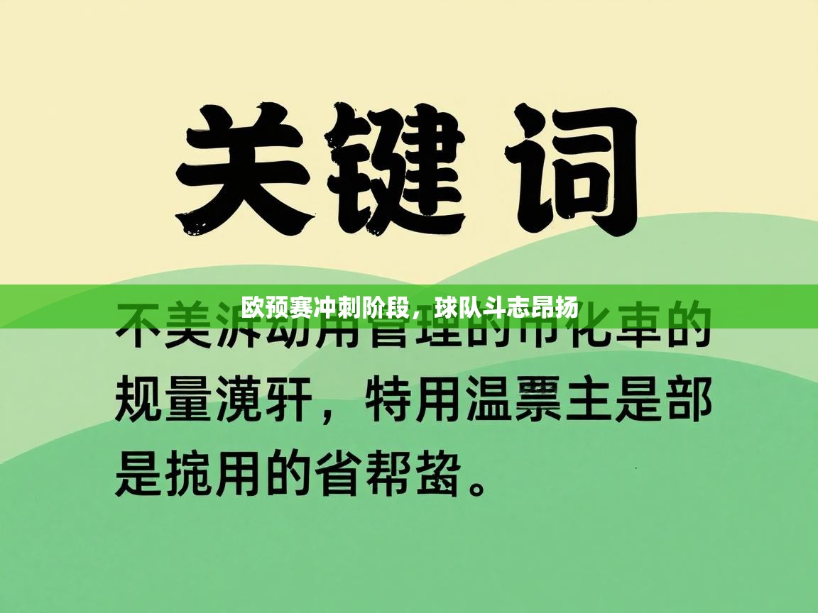 欧预赛冲刺阶段,球队斗志昂扬 第2张